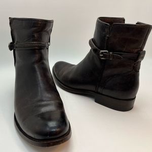 Frye Melissa Seam Short Distressed Leather Boot